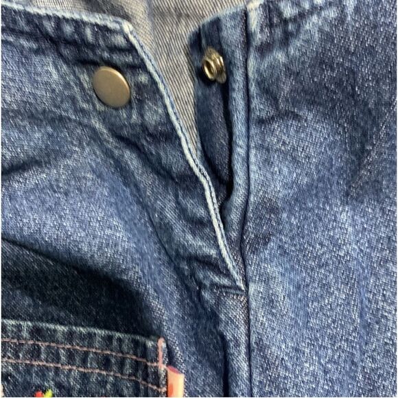 CARTER’S | Tykes Girls Denim Blue Jeans Dress Flowers - Picture 3 of 8